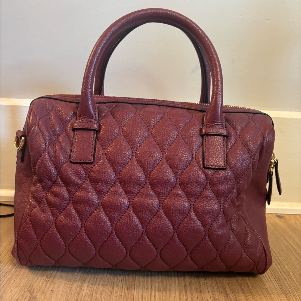 Vera Bradley Emma Quilted Leather Satchel - Picture 3 of 8